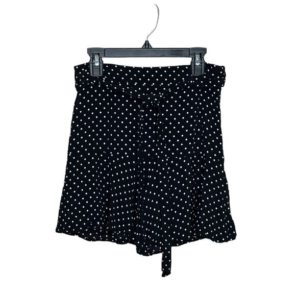 Zara black white polka dots ruffled skort size Small - Picture 10 of 11